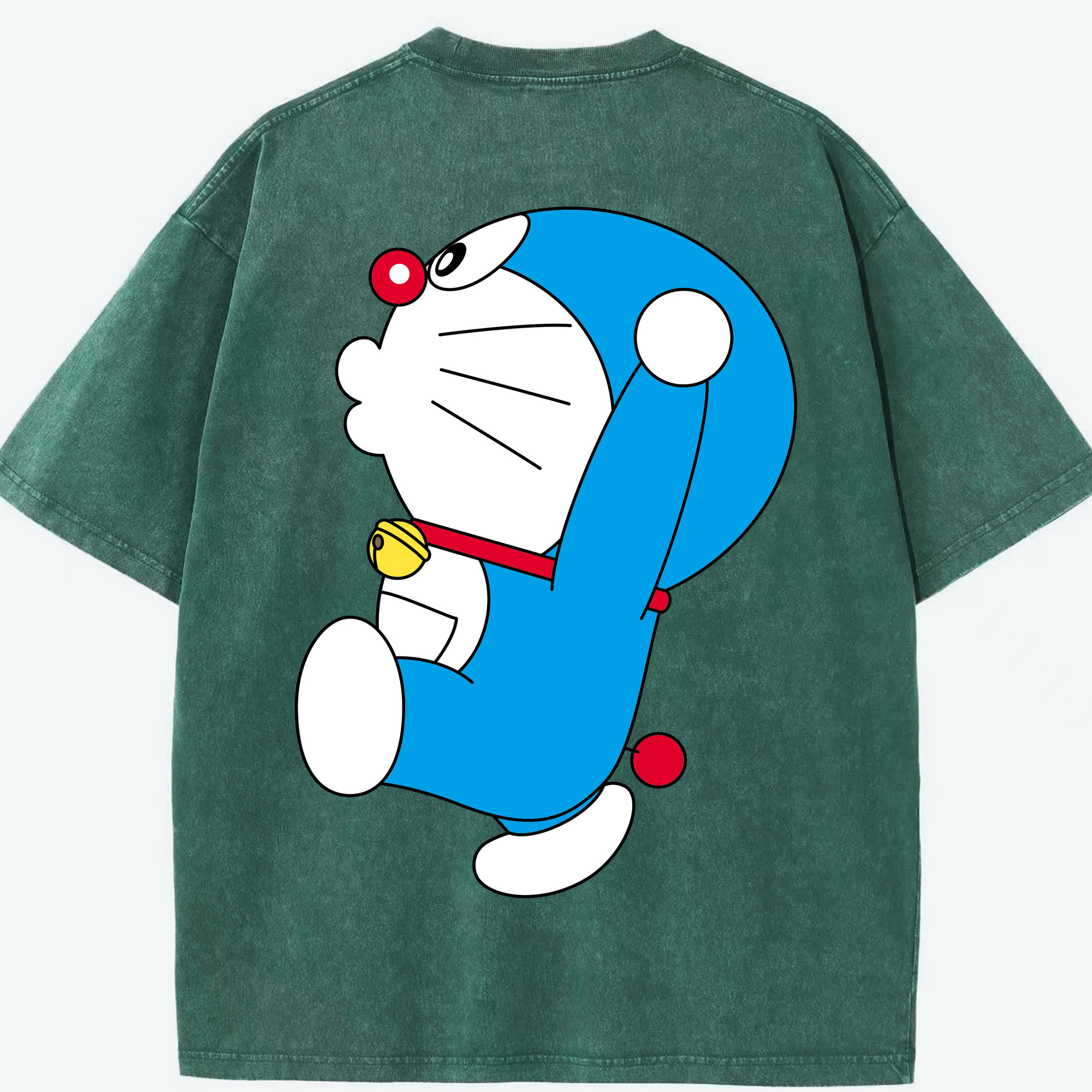 （画像用） ドラえもん Doraemon 綿100% ヴィンテージ風 半袖Tシャツ（背面プリント）